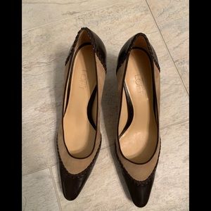 Ann Taylor Loft Suede and Leather Two Tone Shoes